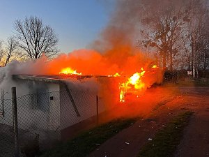 Gartenlaubenbrand im Nordhäuser Kastanienweg