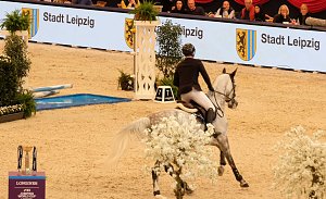 Peter Blei unterwegs auf der "Partner Pferd" in Leipzig