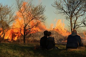Osterfeuer bei Krimderode