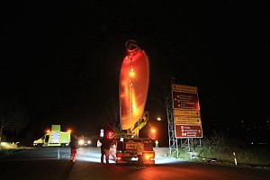 Schwerlasttransport mit Windr&auml;dern