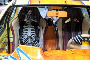 Peter Blei unterwegs auf der Erfurter Automobilmesse