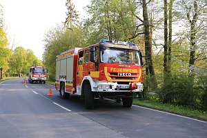 Das Unfallauto wird geborgen