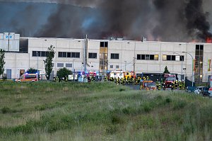 Impressionen vom Brandort in Bleicherode