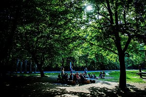 Aufr&auml;um-Aktion der Humbolt-Sch&uuml;ler im Stadtpark