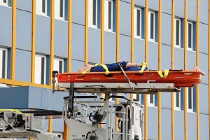Auf dem Schachtbaugel&auml;nde fand heute eine Gro&szlig;&uuml;bung von Feuerwehr und Rettungskr&auml;ften statt
