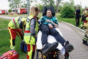 Auf dem Schachtbaugel&auml;nde fand heute eine Gro&szlig;&uuml;bung von Feuerwehr und Rettungskr&auml;ften statt