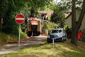 Brand am Gehege