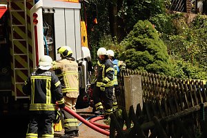 Brand am Gehege