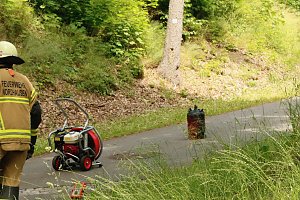 Brand am Gehege