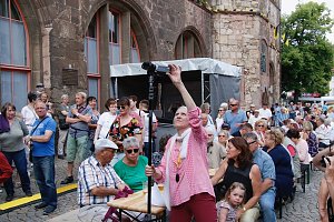 Das 52. Rolandsfest wurde nach zwei Jahren Pause heute auf dem Rathausplatz in Nordhausen er&ouml;ffnet