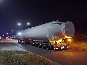 Spezialtransport des Apparatebau 