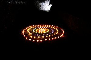 Peter Blei unterwegs auf dem Lichterfest