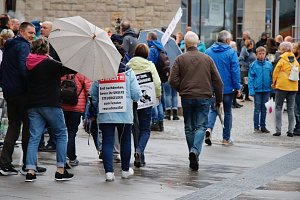 Demonstrationszug durch die Nordh&auml;user Innenstadt