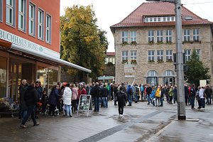 Demonstrationszug durch die Nordh&auml;user Innenstadt