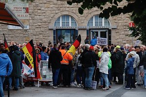 Demonstrationszug durch die Nordh&auml;user Innenstadt