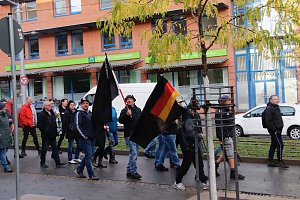 Demonstrationszug durch die Nordh&auml;user Innenstadt
