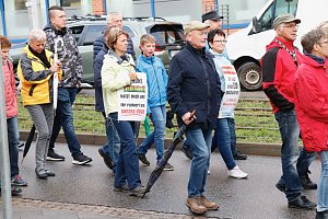 Demonstrationszug durch die Nordh&auml;user Innenstadt