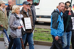 Demonstrationszug durch die Nordh&auml;user Innenstadt