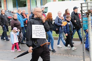 Demonstrationszug durch die Nordh&auml;user Innenstadt