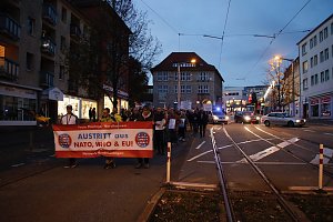 Demonstrationszug durch die Nordh&auml;user Innenstadt