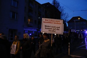 Demonstrationszug durch die Nordh&auml;user Innenstadt