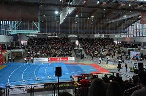 Peter Blei beim Kugelsto&szlig; Indoor