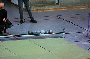 Peter Blei beim Kugelsto&szlig; Indoor