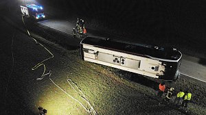 Verunfallter Elektro-Bus