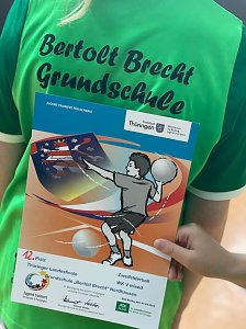 Landesfinale im Zweifelderball mit den Kindern der Bertolt-Brecht-Grundschule