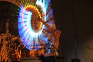 Beeindruckende LED Show bei der Kyffh&auml;user Sportgala 2020/2022 im Kyffh&auml;user Burghof