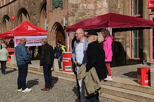 Mai-Kundgebung auf dem Nordh&auml;user Rathausplatz
