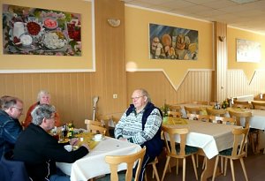 Gemälde, Künstler, Belegschaft und Gäste im Kochhaus