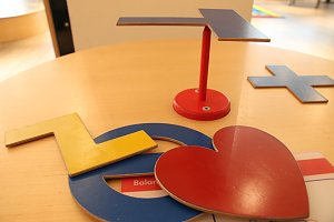 Mini-Mathematikum in der Kreissparkasse