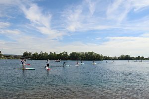 Grand Slam auf dem Wasser: beim EVN Sup Cup traf sich heute wieder die Elite der Stehpaddler auf dem Sundh&auml;user See