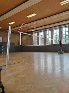 Bleicherodes Volleyballdamen in der Sportschule Werdau