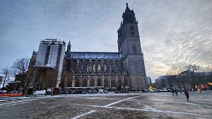 Peter Blei unterwegs in Magdeburg