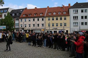 Demonstrationszug durch die Nordh&auml;user Innenstadt