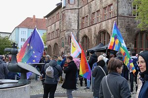 Demonstrationszug durch die Nordh&auml;user Innenstadt