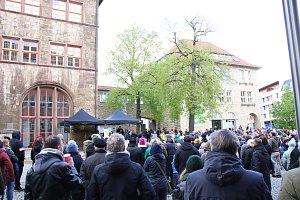Demonstrationszug durch die Nordh&auml;user Innenstadt