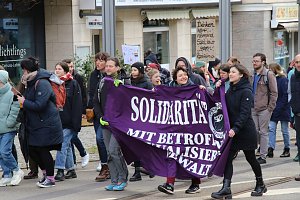Demonstrationszug durch die Nordh&auml;user Innenstadt
