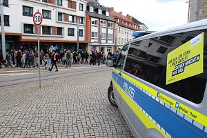 Demonstrationszug durch die Nordh&auml;user Innenstadt