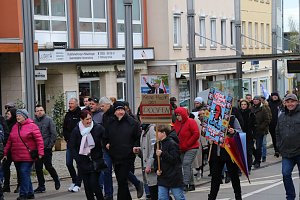 Demonstrationszug durch die Nordh&auml;user Innenstadt