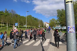 Demonstrationszug durch die Nordh&auml;user Innenstadt