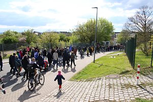 Demonstrationszug durch die Nordh&auml;user Innenstadt