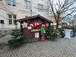 Peter Blei unterwegs auf dem Weihnachtsmarkt