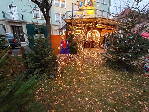 Peter Blei unterwegs auf dem Weihnachtsmarkt