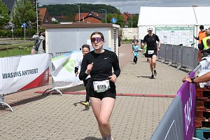 Auf der Zielgerade beim 11. Harztorlauf