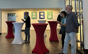 Bilderausstellung zum 125. Stra&szlig;enbahn-Jubil&auml;um in der Kreissparkasse Nordhausen 