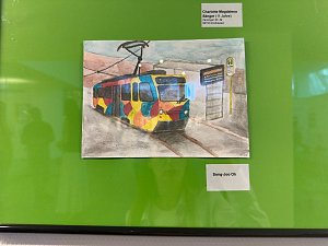Bilderausstellung zum 125. Stra&szlig;enbahn-Jubil&auml;um in der Kreissparkasse Nordhausen 