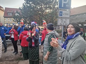Die Nordh&auml;user Karnevalsvereine gaben auf dem Blasiikirchplatz den Startschuss f&uuml;r die 5. Jahreszeit